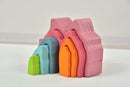 Wooden Mountain Rainbow Stacker | Montessori Stacking Blocks for Toddlers