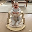 Oakling Foldable Wooden Baby Activity Seat | Plush Sit-Up Play Seat for 10 to 18 Months