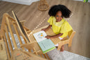 Pikler Triangle Desk & Chair Attachment | Toddler Desk with Chalkboard for Hazel & Olive Climbers