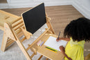 Pikler Triangle Desk & Chair Attachment | Toddler Desk with Chalkboard for Hazel & Olive Climbers