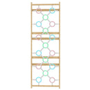 Ring Wall Panel Add-On for 95" Walnut Modular Swedish Ladder | Indoor Climbing Wall for Kids