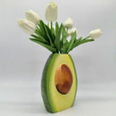 Avocado ceramic vase green and yellow living room decor craft pot