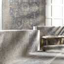 Sema Blue Medallion Thick Luxe Area Rug