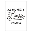 DecorBites™ "Awakened Aromas" Canvas Print - Nordic Black & White Coffee Quotes
