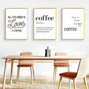 DecorBites™ "Awakened Aromas" Canvas Print - Nordic Black & White Coffee Quotes