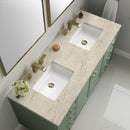 James Martin Chicago 60" Double Bathroom Vanity, Smokey Celadon