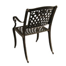 Outdoor Aluminum 5pc Round Black Patio Dining Set with Four Chairs