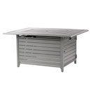 Aluminum 48-in Rectangular Propane Fire Table, Beads, Covers and Lid