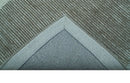 Azure Custom Made Geometrical Charcoal And Gray Hand Tufted Wool  Rug