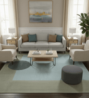 Azure Custom Made Modern Design Gray and Brown Hand Tufted Wool Rug