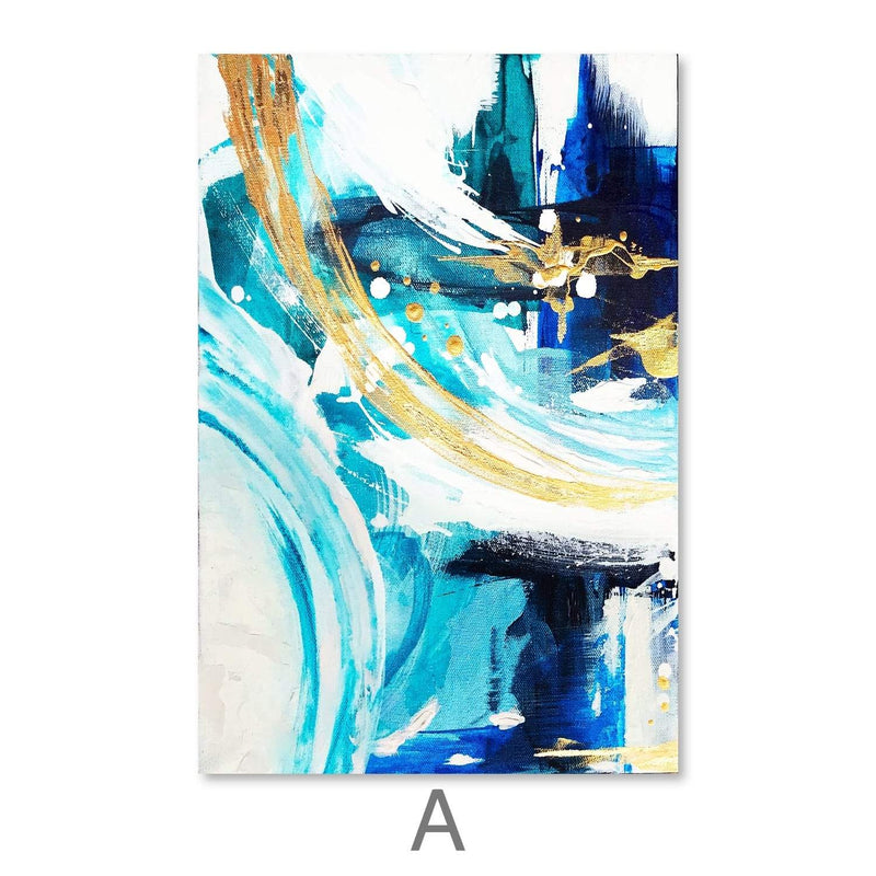 Azure Gold Set Canvas