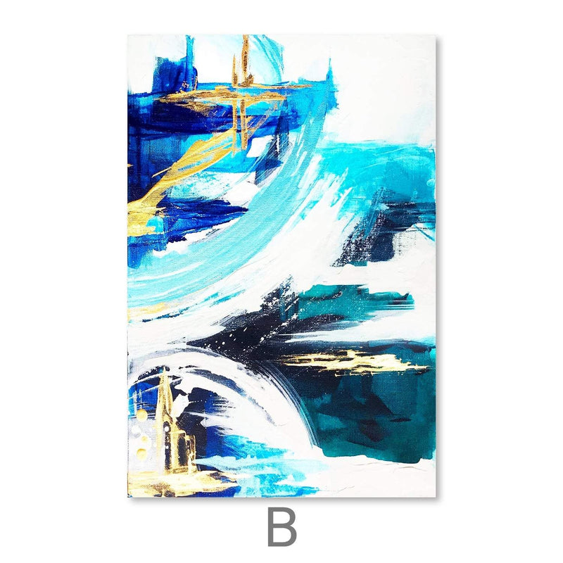 Azure Gold Set Canvas