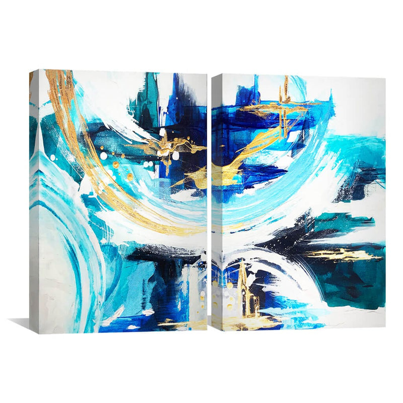 Azure Gold Set Canvas