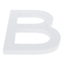Arial Font White Painted MDF Wood Letter B (6 Inches)