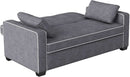 Ainsley Loveseat With Pull Out Sleeper Microfiber Charcoal