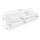 Elegant Three-Seater Sofa with Lumbar Pillow, Chenille Upholstery, Wooden Base, Ergonomic Design, Beige