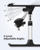 Height and Angle Adjustable Laptop Desk for Bed and Couch