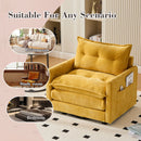 UNITED WE WIN Swivel Barrel Chair - Mid Century Modern Chair, Thick Padded Arm Chair with Solid Metal Base, Comfortable Single Sofa Chair, Swivel Accent Chair for Living Room Bedroom