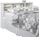 Transitional Engineered Wood Headboard with Adjustable Shelves