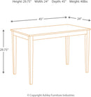 Kimonte Black Dining Room Table Rectangular Contemporary