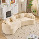 Curved Compressed Sofa, Nordic-Style Design For Living Room