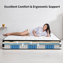 12 Inch Queen Size Breathalle Cool Cover Oekotex-100 Memory Foam Individual Pocket Spring Hybrid Mattress