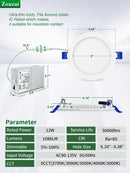 24 Pack 6 Inch LED Recessed Ceiling Light With Junction Box 5CCT Adjustable Dimmable Downlight