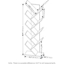 Bookshelf 9 Tier Floor Standing Tree Bookcase Espresso
