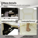 White Leather Power Reclining Sofa Set for Living Room