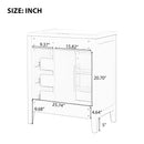 30' Bathroom Vanity with Sink Combo, Green Bathroom Cabinet with Drawers, Solid Frame and MDF Board (Old Sku:N725S999222F)