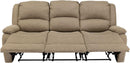 Charles 80In Triple Recliner RV Sofa Oatmeal Zero Wall