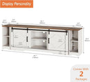 Modern Farmhouse 3 In 1 TV Stand For Up To 95 Inch TVs Wood