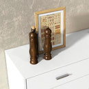 White Wood 6 Drawer Dresser With Inlaid Handle Design