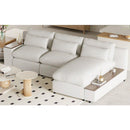 L-shaped Modular Sectional Sofa with Removable Back Cushions,3 Pillows and 2 Storage Spaces,Suitable for Living rooms,Offices and Apartments
