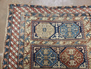 Antique Caucasian Rug 3x5, Shirvan Kazak Tribal Carpet