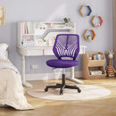 Purple Adjustable Desk Chair With Lumbar Support Swivel