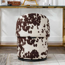 Rotating Brown Storage Ottoman With Hidden Compartment