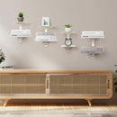 Invisible Floating Bookshelf Wall Mounted 8 Tier White