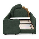 Cute Dinosaur Shaped Bed With Safety Guardrail, Toddler Frame
