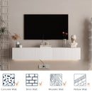 Floating TV Stand Wall Mounted with 16 Color LEDs,69' Modern TV Stand, Floating TV Cabinet Entertainment Center for 55 60 65 Inch TV,