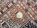 Pakistani Bokhara Turkoman Rug 7x10, Handmade Vintage Wool Carpet, Brown-Red
