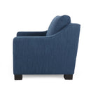 Upholstered Club Chair-Blue