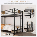 Loft Bunk Bed Twin Over Twin With Ladder And Guardrails