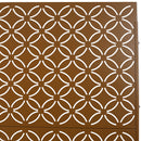 Freestanding Decorative Privacy Screen for Deck Balcony Patio, Metal Privacy Screen 76' H×48' W, Brown
