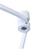 16"W 2 Light Swag Plug-In Pendant   Bavarian Gray with Diffuser White Cord