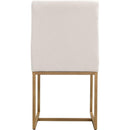 TOPMAX Modern Dining Table Set for 6 Faux Marble Kitchen Table Set with 6 Upholstered Dining Chairs, 7-Piece, White+Golden
