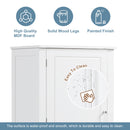 Tall Bathroom Storage Cabinet, Freestanding Storage Cabinet with Two Drawers and Adjustable Shelf, MDF Board with Painted Finish, White (Old Sku:WF312728AAK)