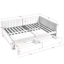 Upholstered Tufted Daybed Frame With Storage Drawers