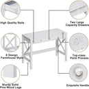 40 Inch White Computer Desk For Home Office Use And Study