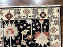 Turkish Flatweave Kilim Rug 3x5, Black, Handmade Vintage Wool Carpet